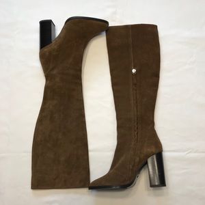 Zara suede knee high boots